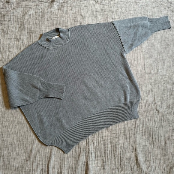 Zenana Ribbed Side-Slit Oversized Sweater sz S - Picture 2 of 7